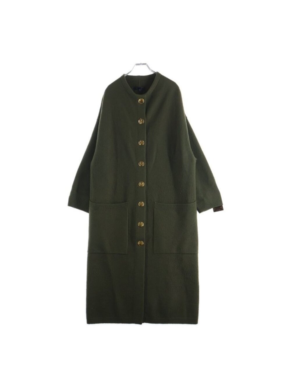 Louis Vuitton Long Knit Coat Green Xs